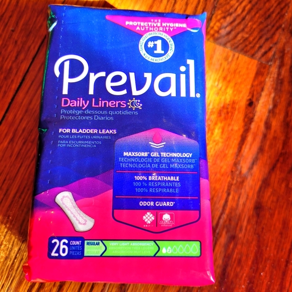 Prevail Bath & Body Brand New Prevail Panty Liner Individually